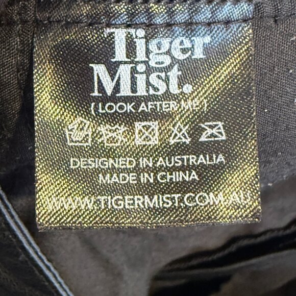 Tiger Mist Faux Leather Pants Straight Leg Chic Edgy vegan Clubwear Y2K Medium - Picture 9 of 11